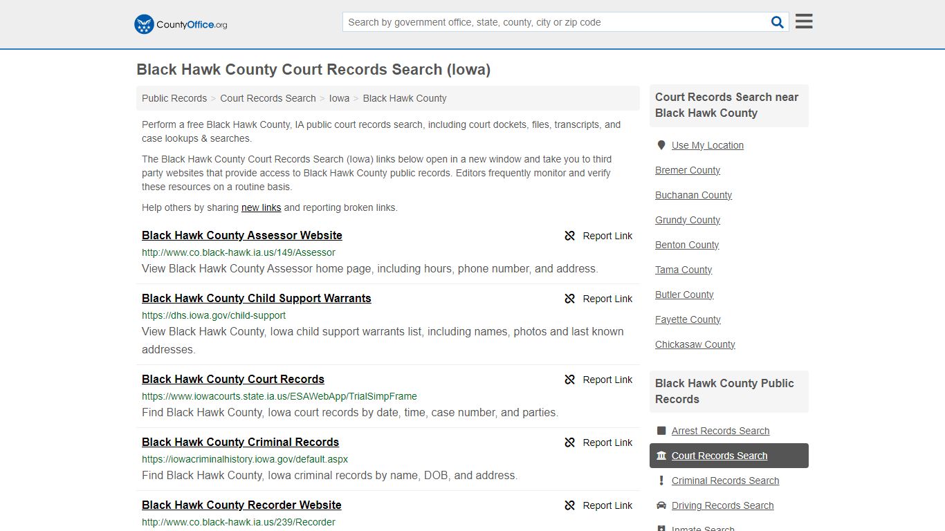 Black Hawk County Court Records Search (Iowa) - County Office