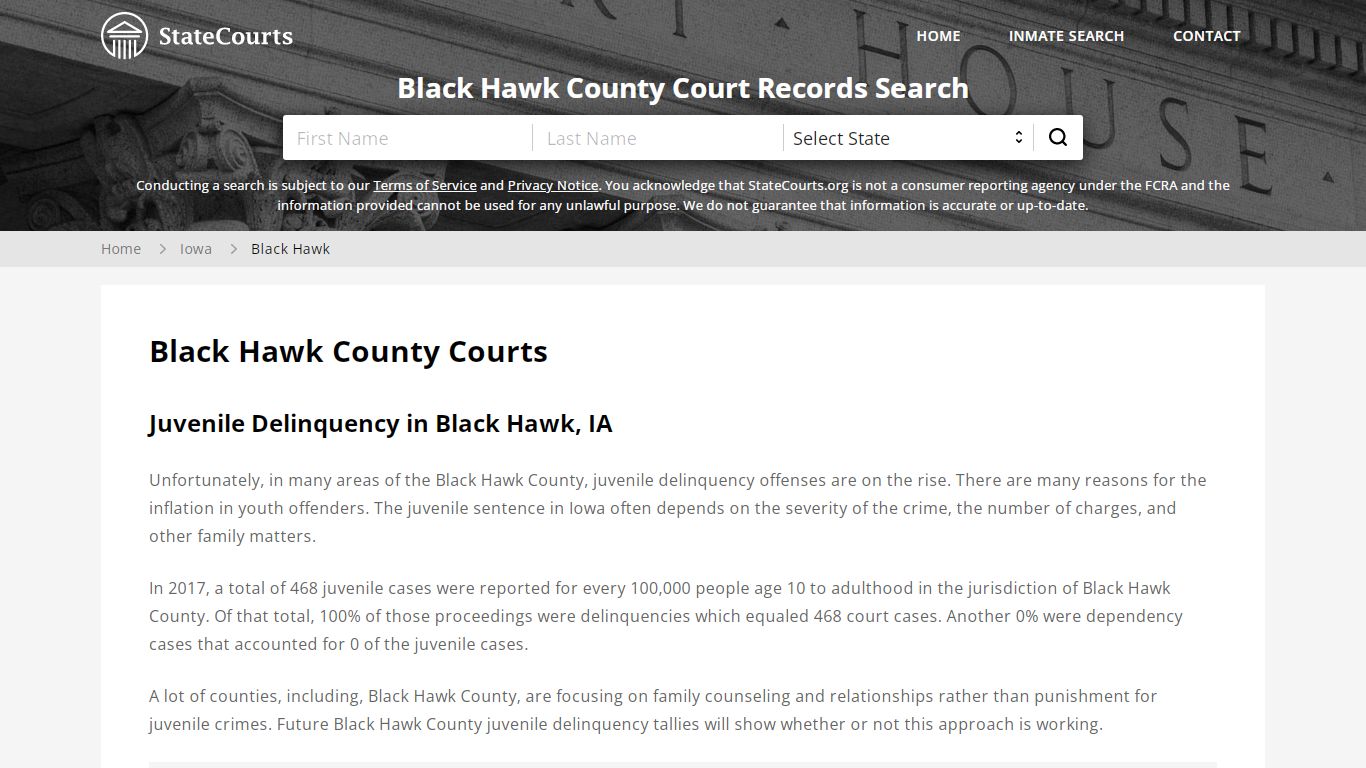 Black Hawk County, IA Courts - Records & Cases - StateCourts